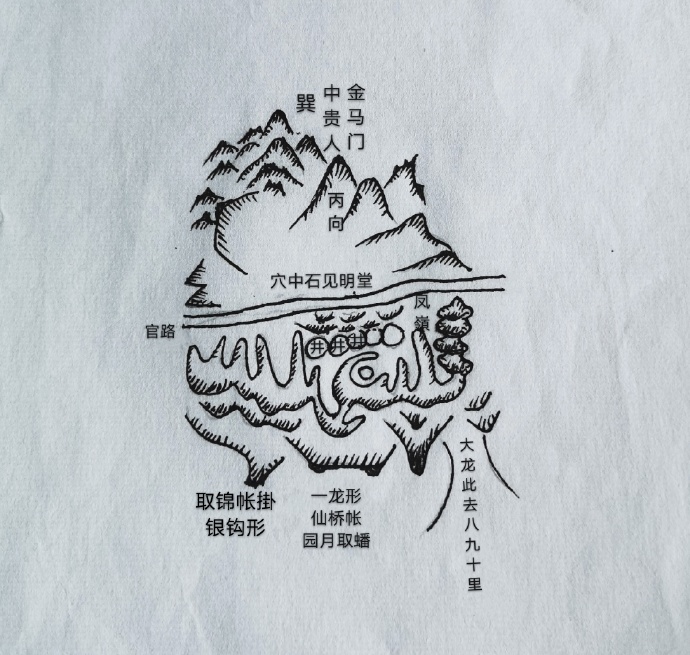 风水案例分析：蟠龙玩月形、锦帐挂银钩穴